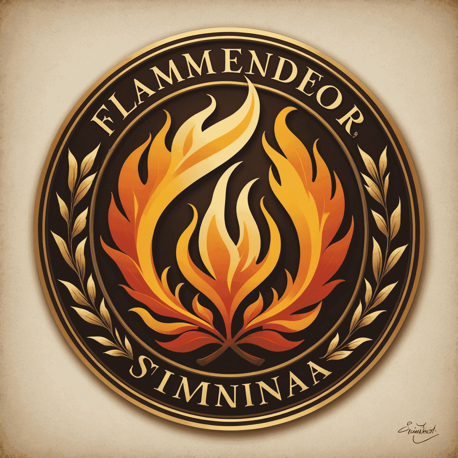 Logotipo da Flamedor Viana, representando a marca da venda de livros de Simone Tebet